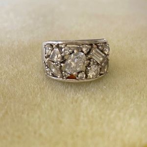 Silver ring with cz stones
